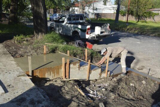 Etapa final de la obra de acceso al barrio San Martín