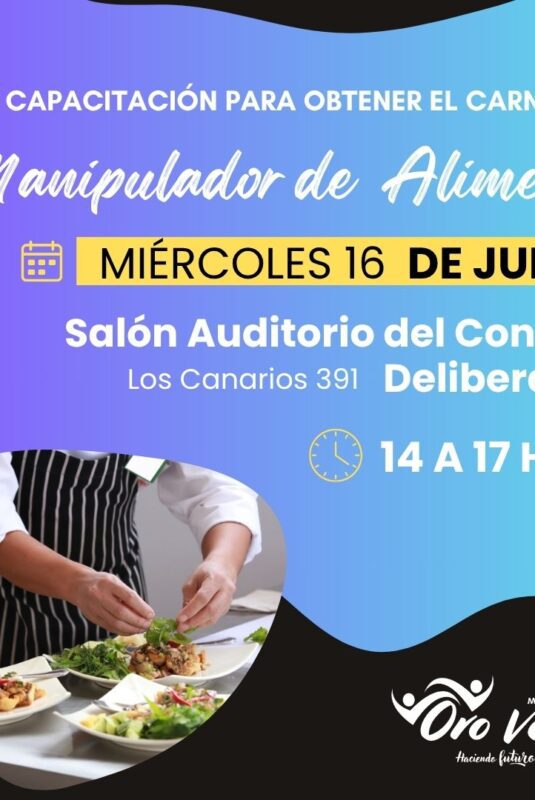 Nueva capacitación para obtener el Carnet de Manipulador de Alimentos