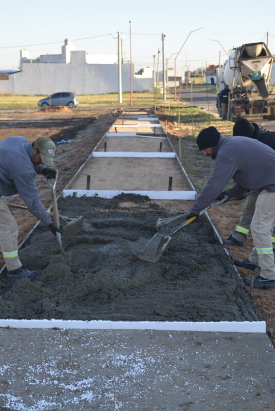 Trabajan en un nuevo espacio público: el Paseo de las Diagonales