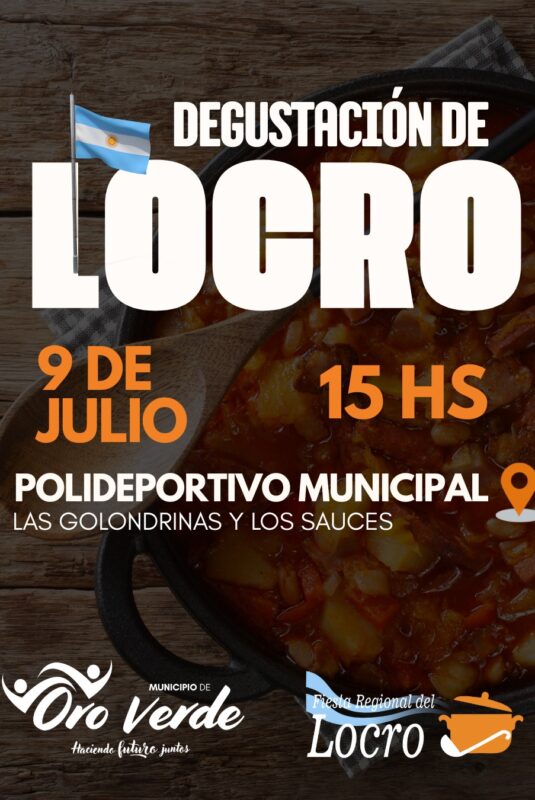 Degustación de Locro en el Polideportivo municipal este miércoles