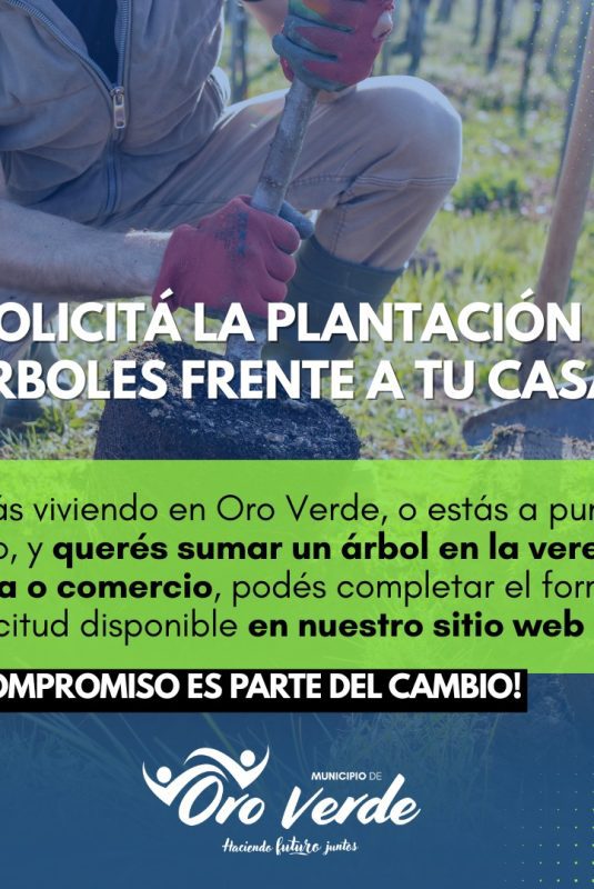 Solicitud para la plantación de árboles frente a los domicilios