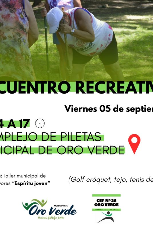 Encuentro recreativo de adultos mayores