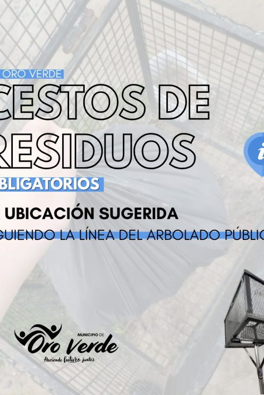 Cestos de basura en el frente de los domicilios: modelos sugeridos