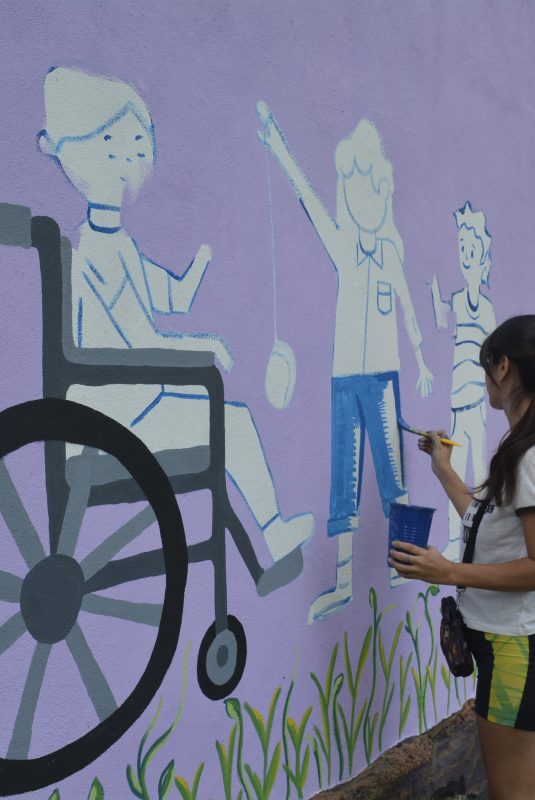 Inauguramos el mural “Tiempo de jugar” en la Plaza Malvinas Argentinas